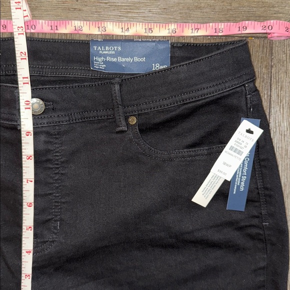 Talbots Flawless High-Rise Barely Boot Jeans Black - Picture 7 of 8